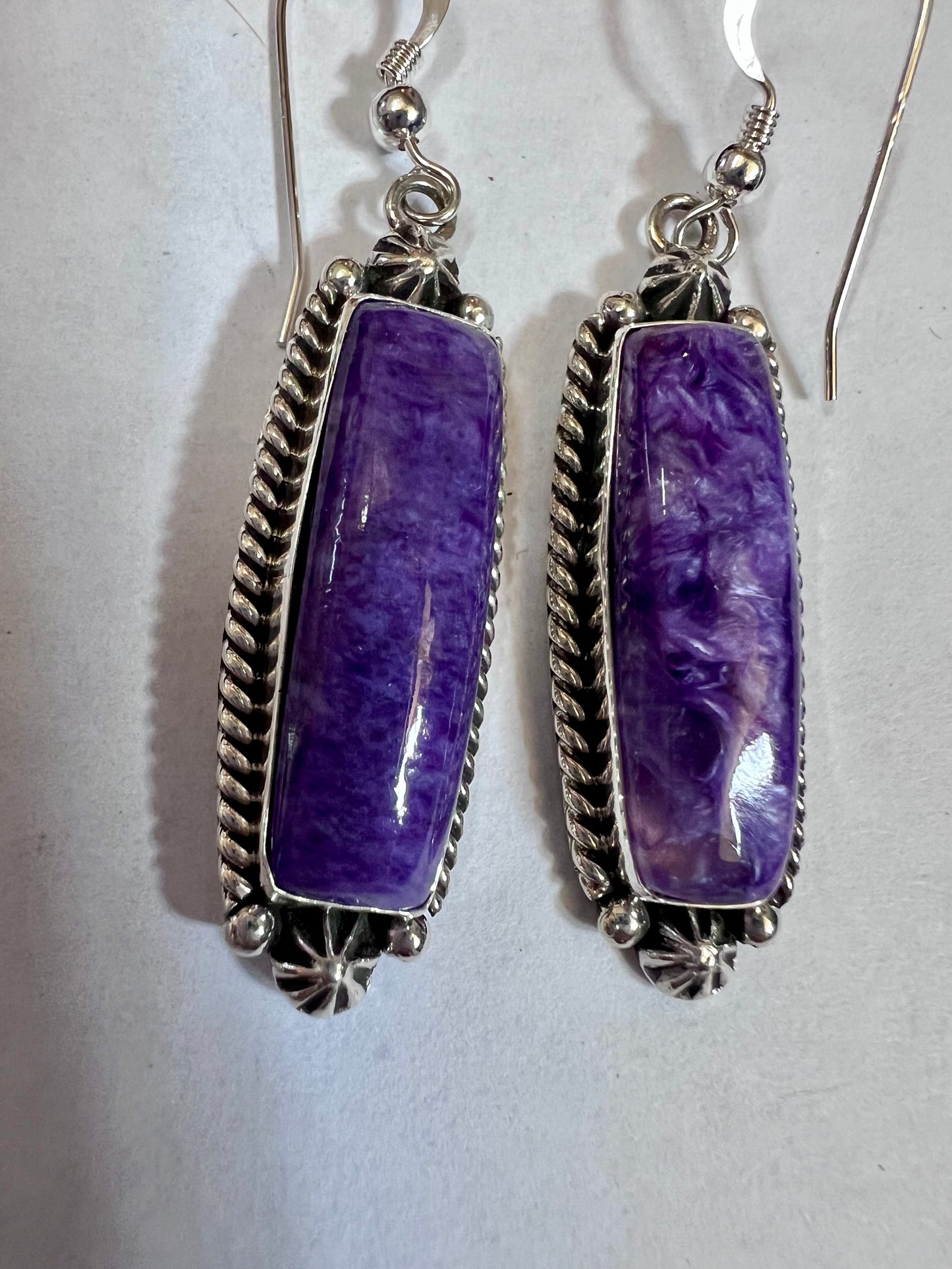 Native American Handmade by C. Wylie - Sterling & Charoite 2β