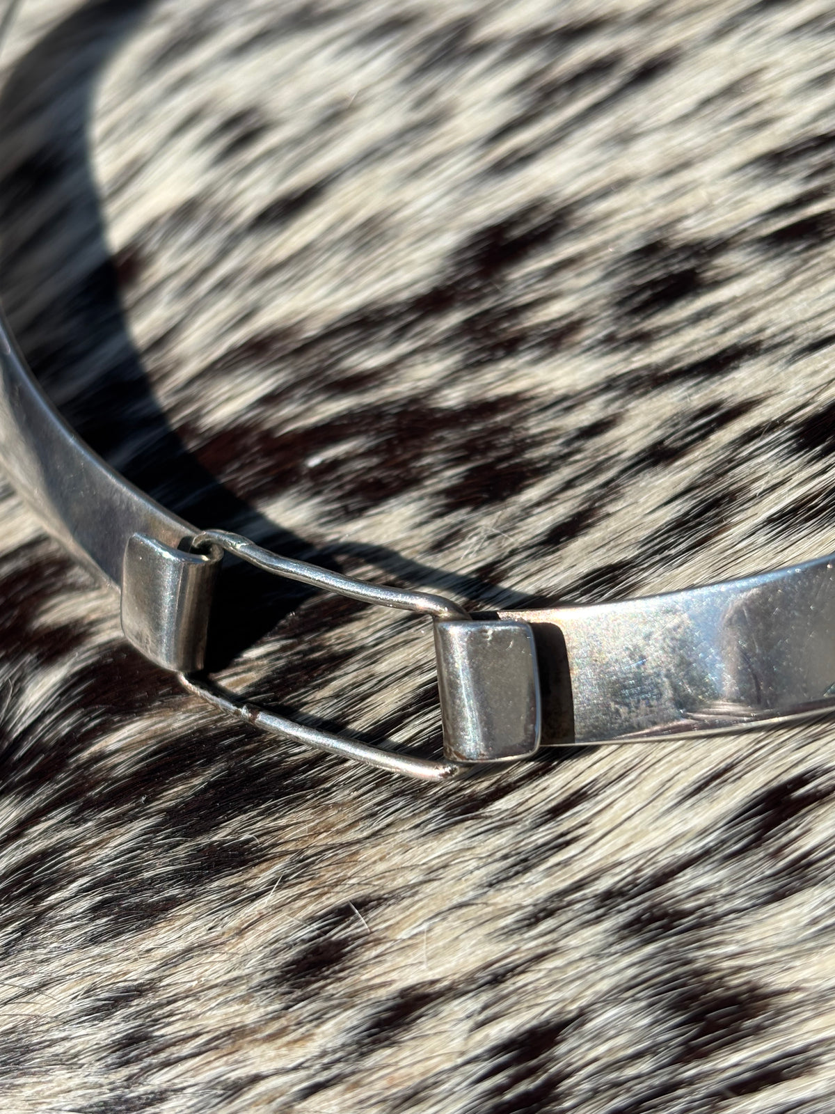 Vintage Sterling Silver Collar Necklace 17”