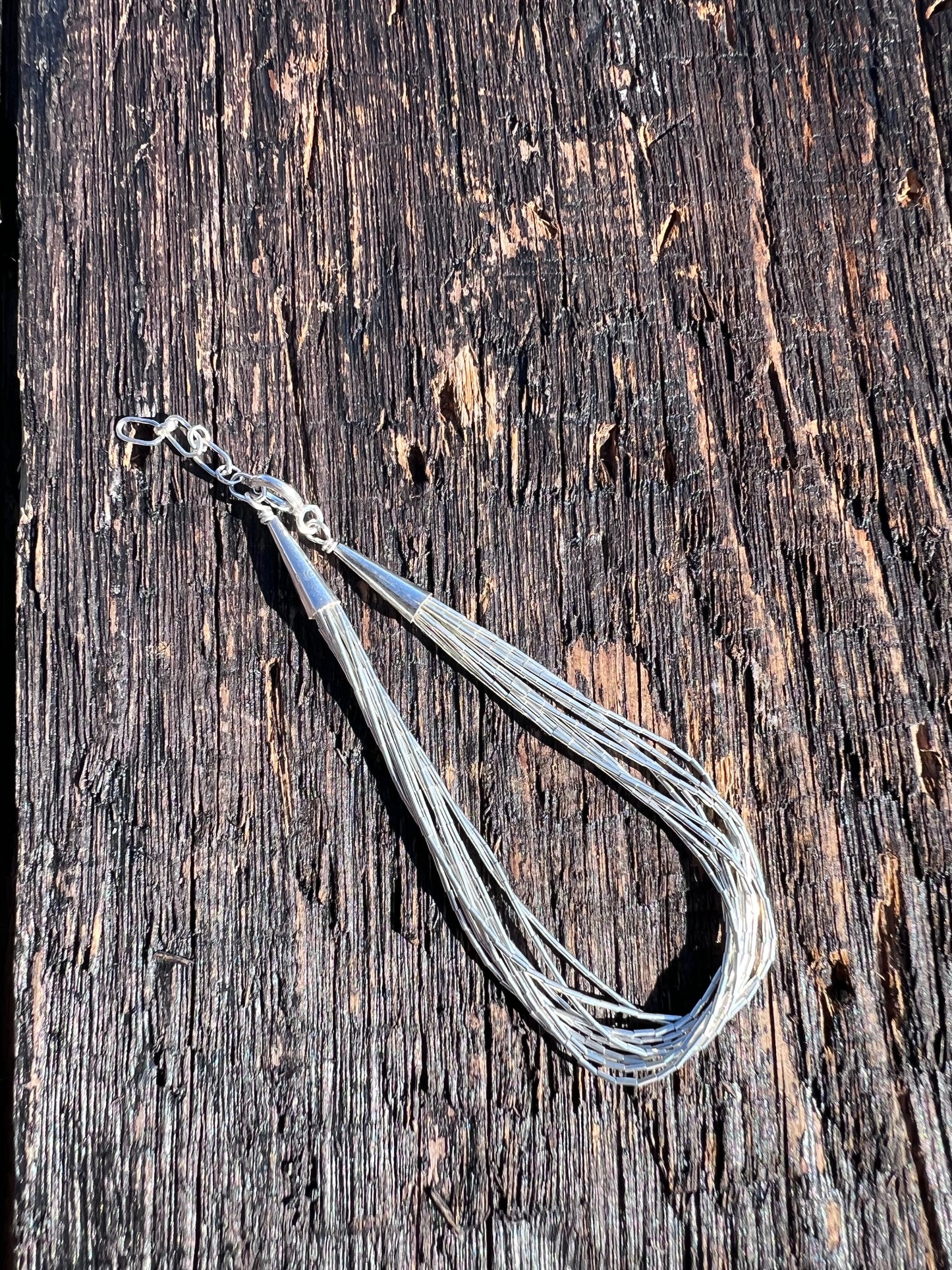 Sterling Liquid Silver 10-Strand Bracelet 7-8”
