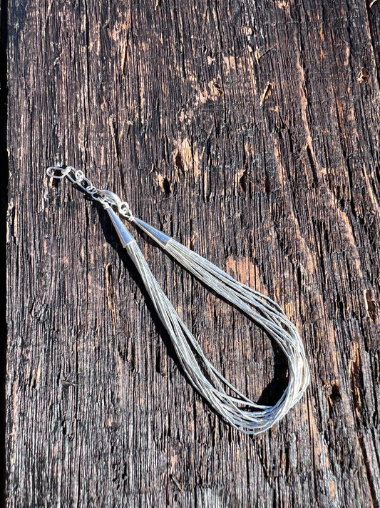 Sterling Liquid Silver 10-Strand Bracelet 7-8”