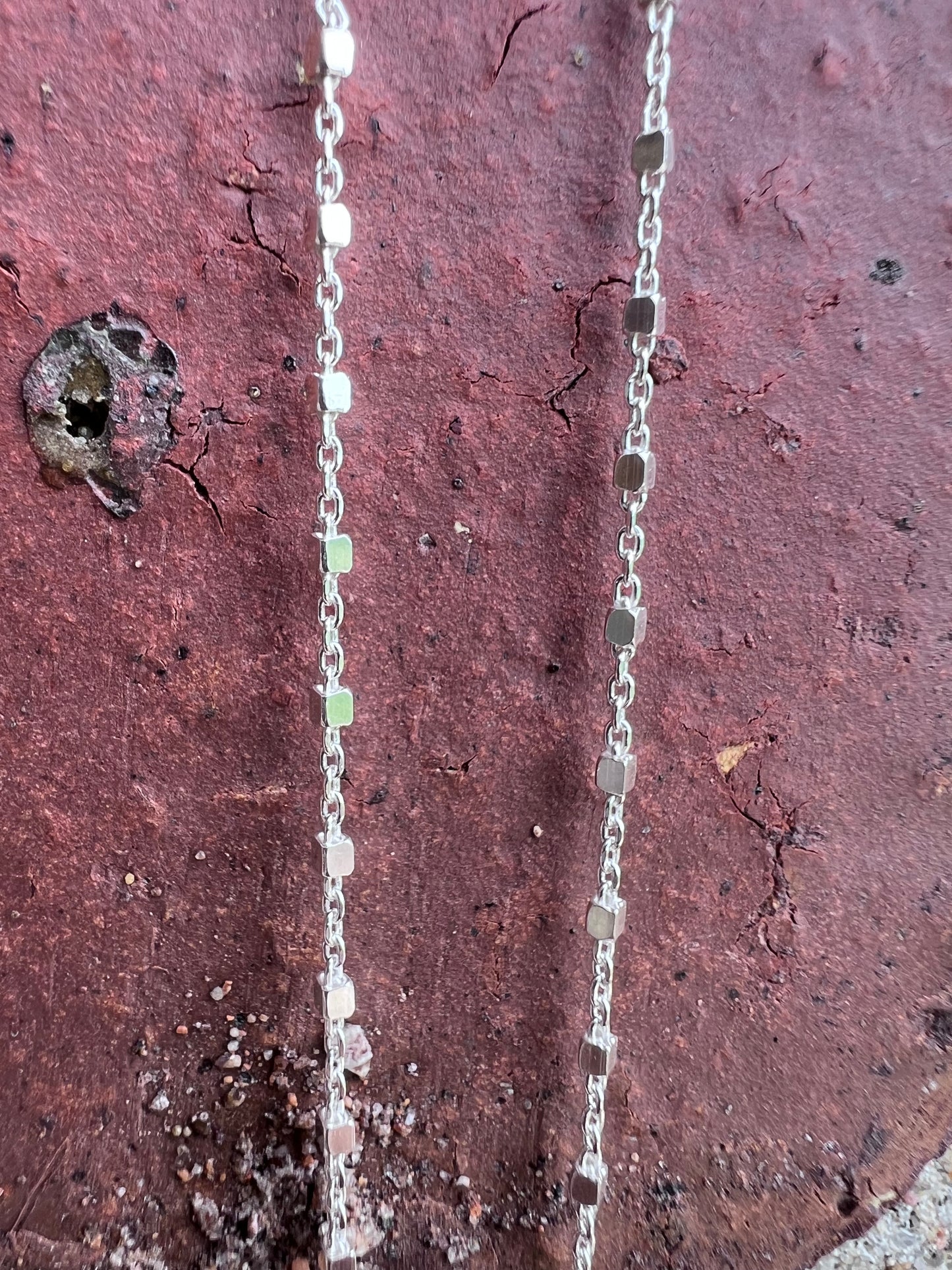 Sterling Silver Dainty Mirror Chain (made in Italy)18”