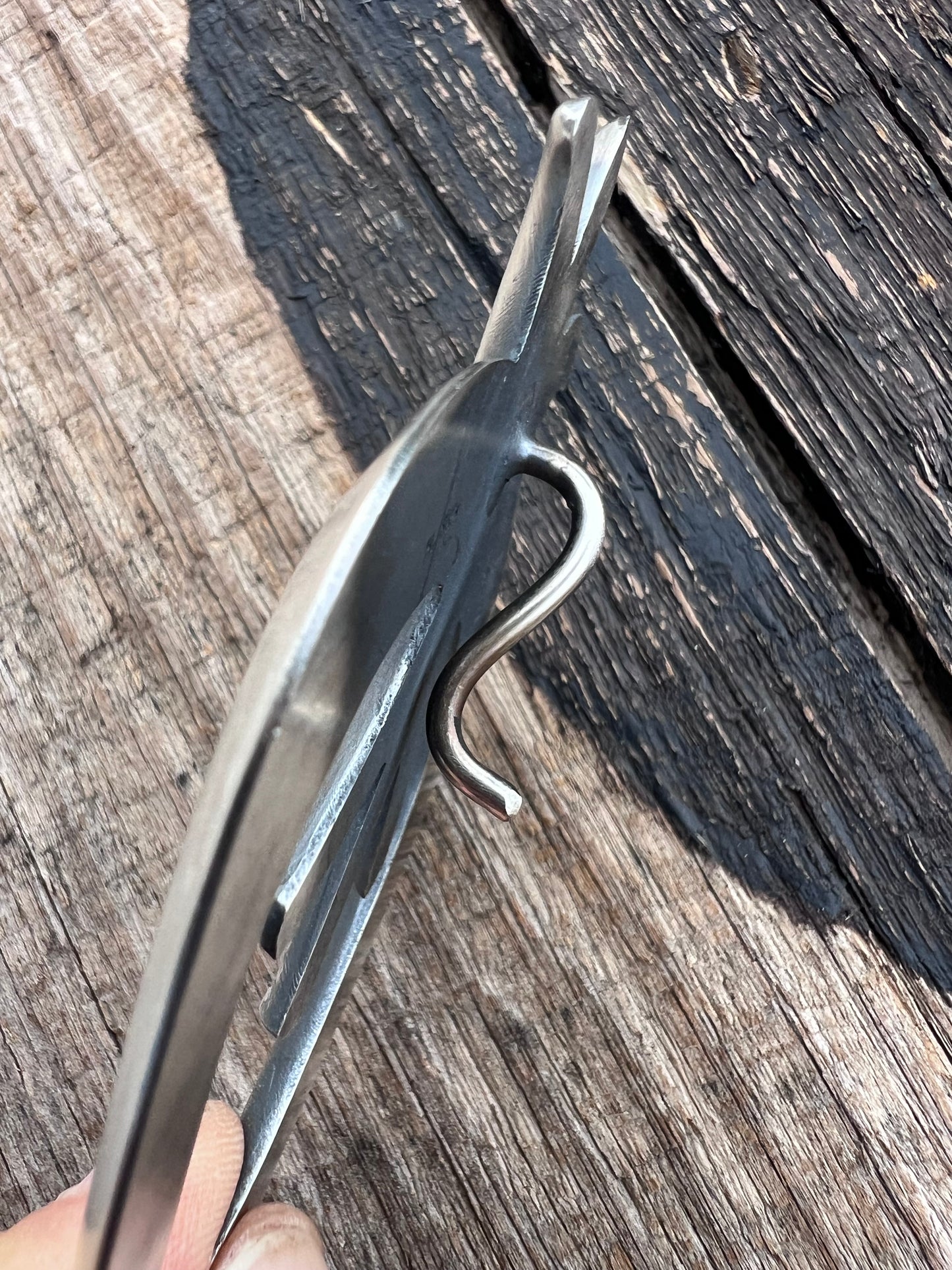 Native American Handmade by Harrison Bitsue- Sterling Cast Naja 3.25”