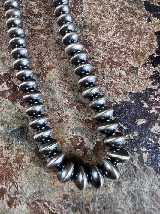Native American Handmade 7mm Navajo Saucer Pearls by Michelle Jameson 21.5”