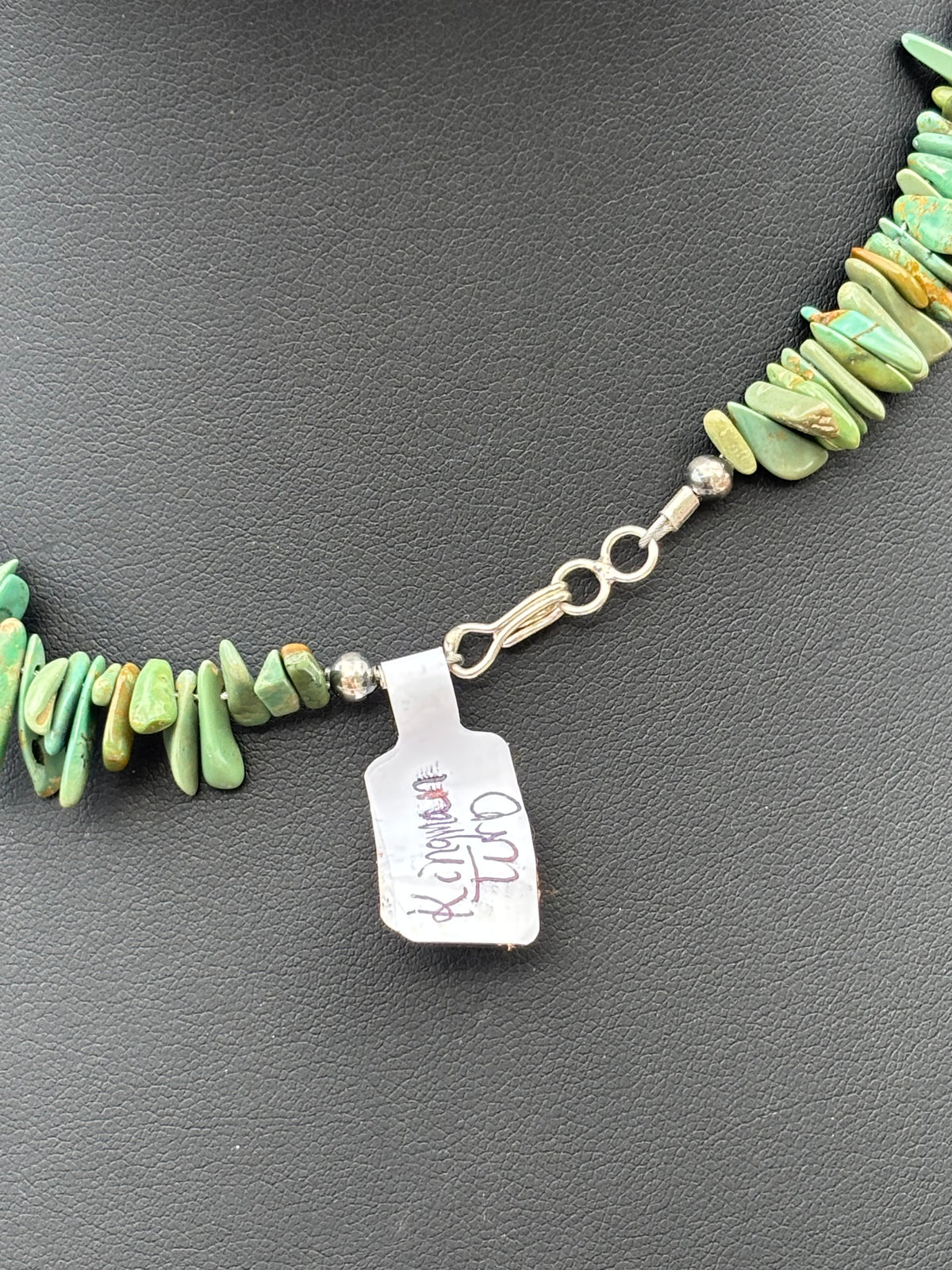 Kingman Turquoise Stick Bead Necklace 17.5”