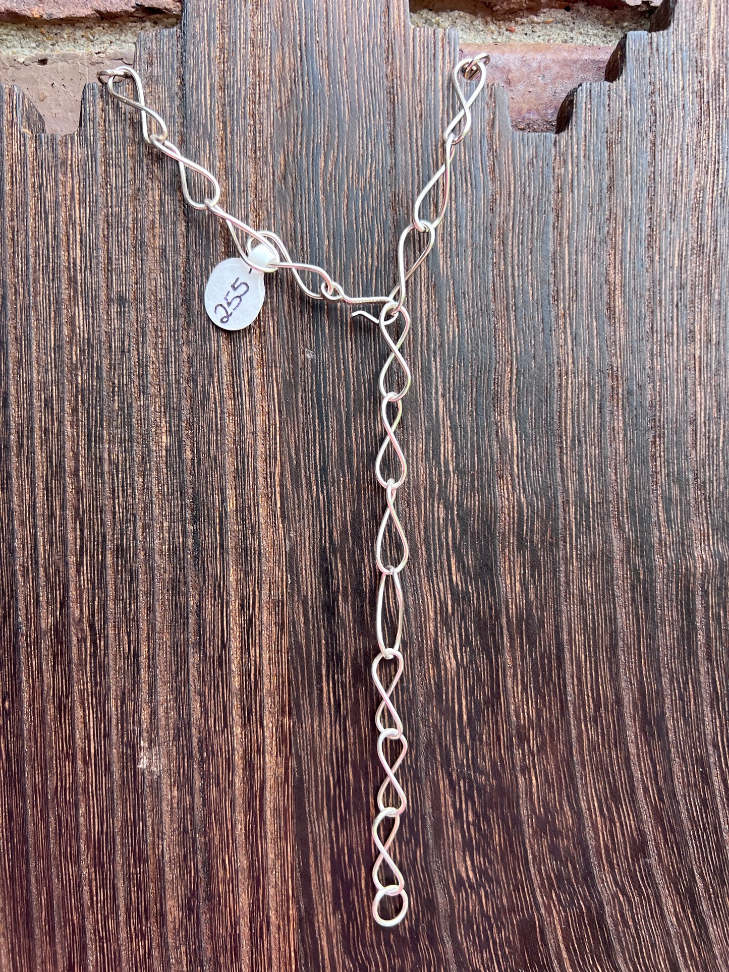 Handmade Sterling Figure-8 link High-shine Necklace 25”