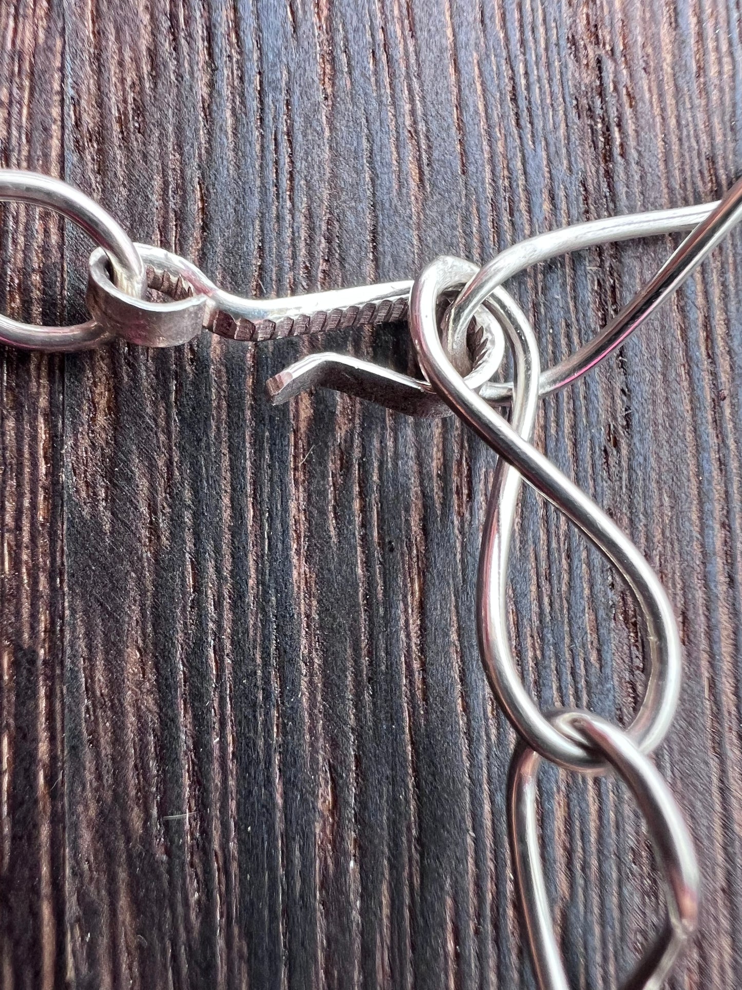 Handmade Sterling Figure-8 link High-shine Necklace 25”