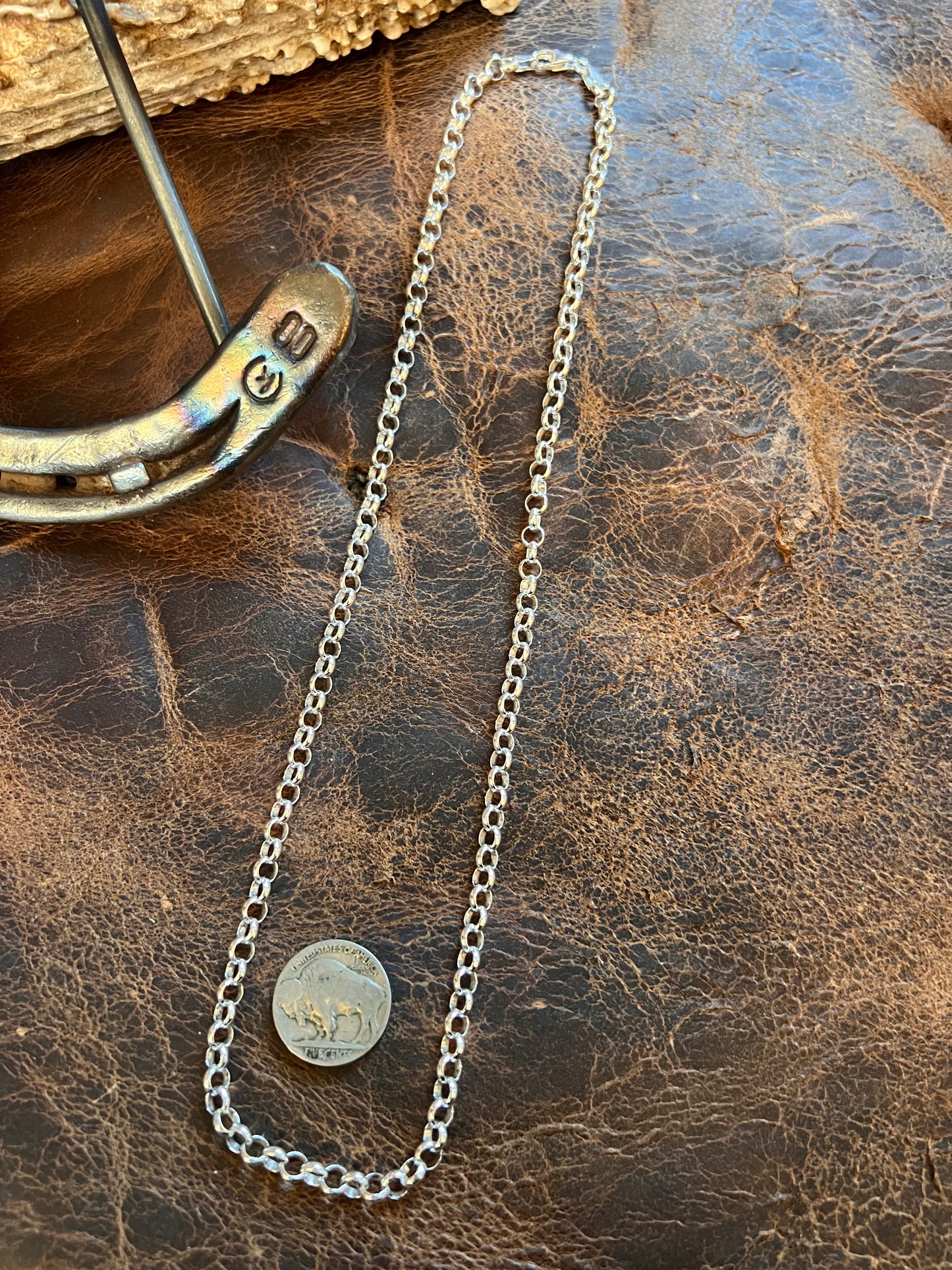 Italian Sterling Silver Rolo Chain 20” 5mm