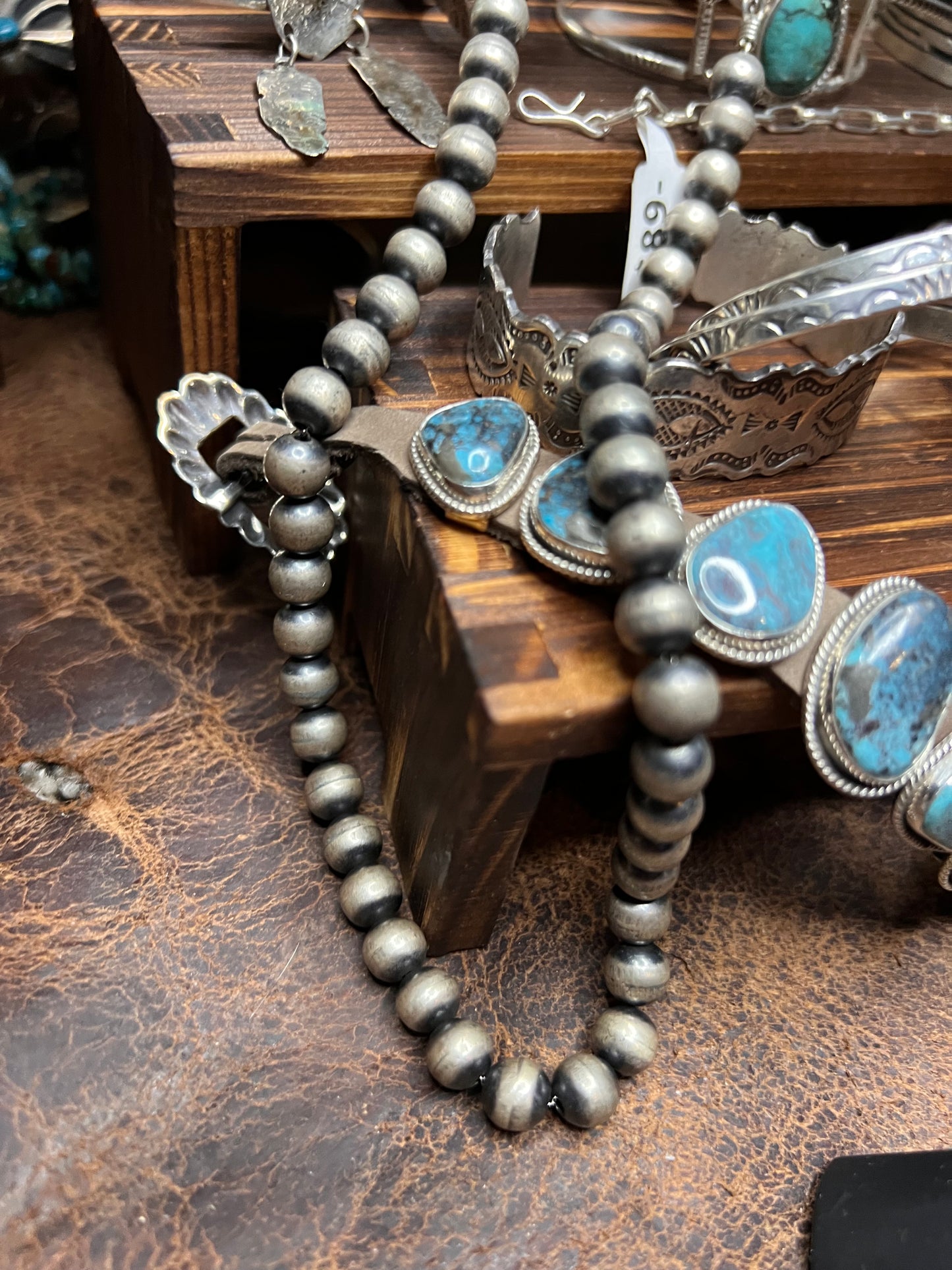 Bryannen Halwood Handmade Navajo Pearls 18” length 8mm Pearls