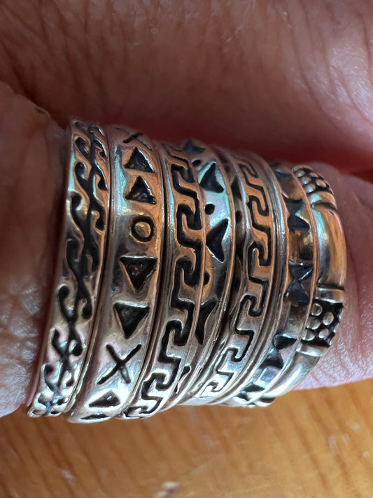 Sterling Silver Stacker Rings(7 rings total) Sz 7
