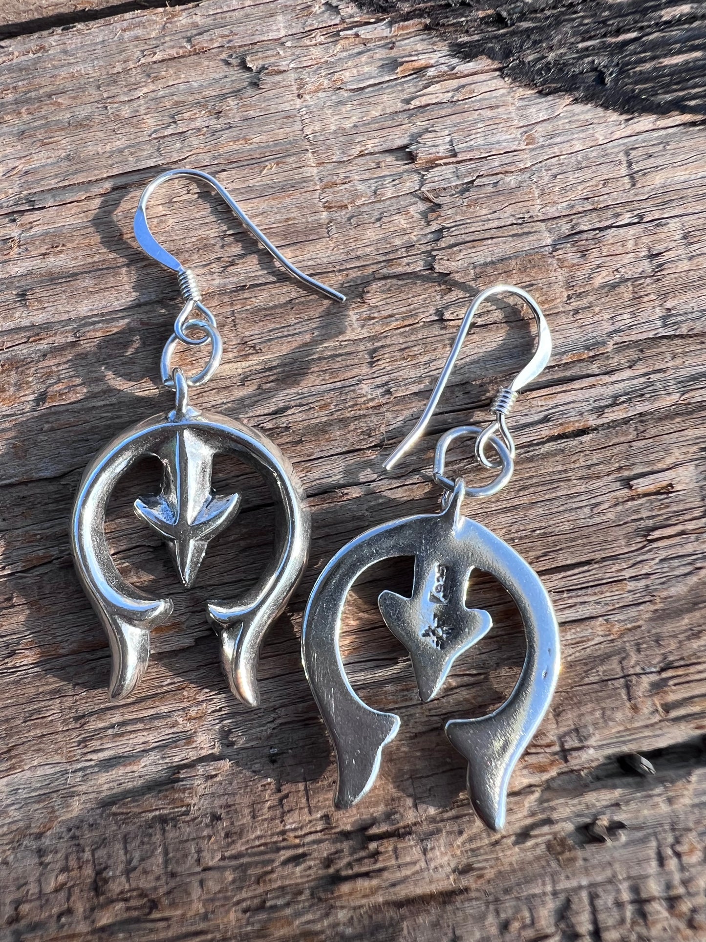 Sterling Silver Naja Dangle Earrings 1 5/8” x 6/8”