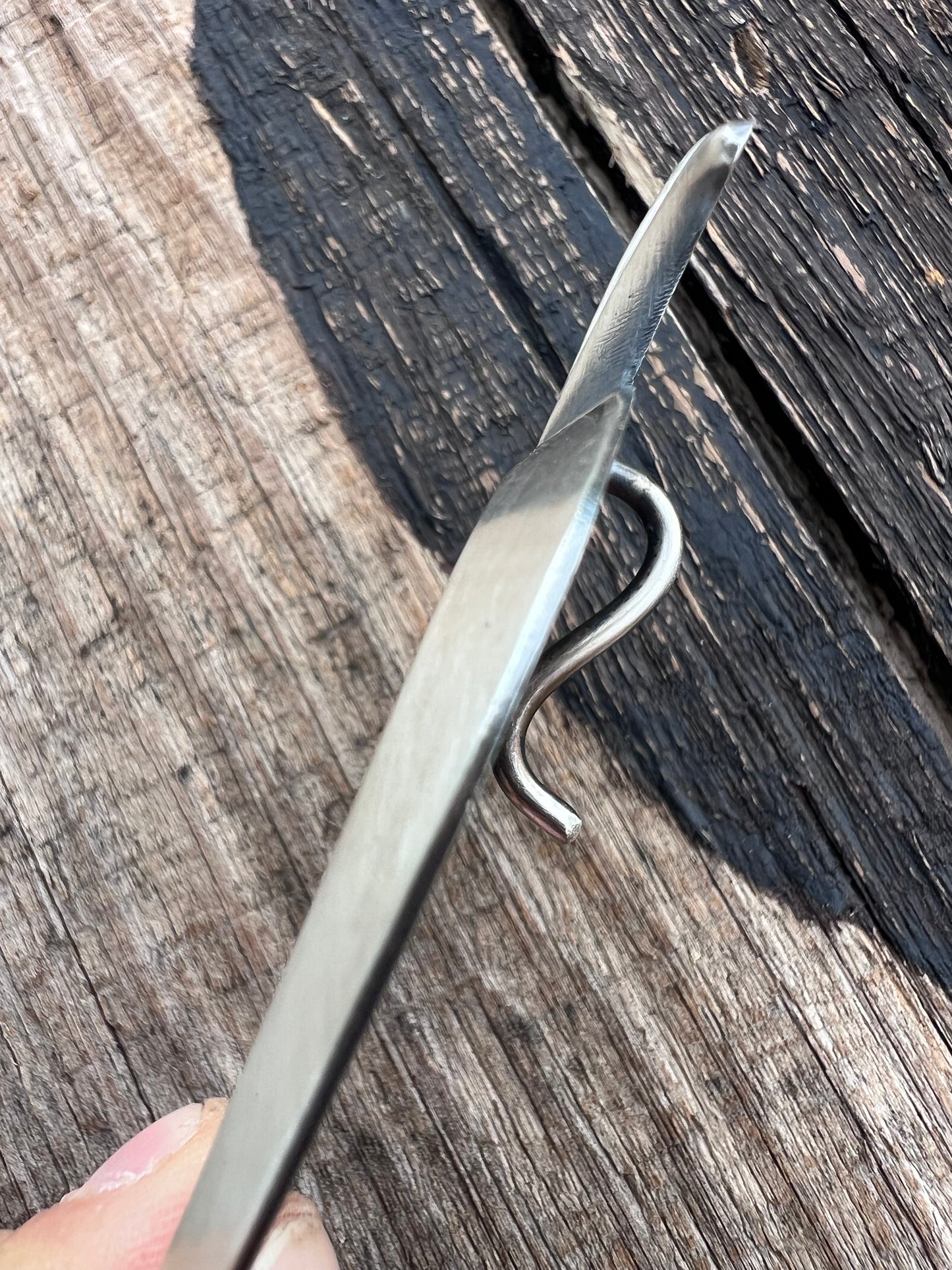 Native American Handmade by Harrison Bitsue- Sterling Cast Naja 3.25”