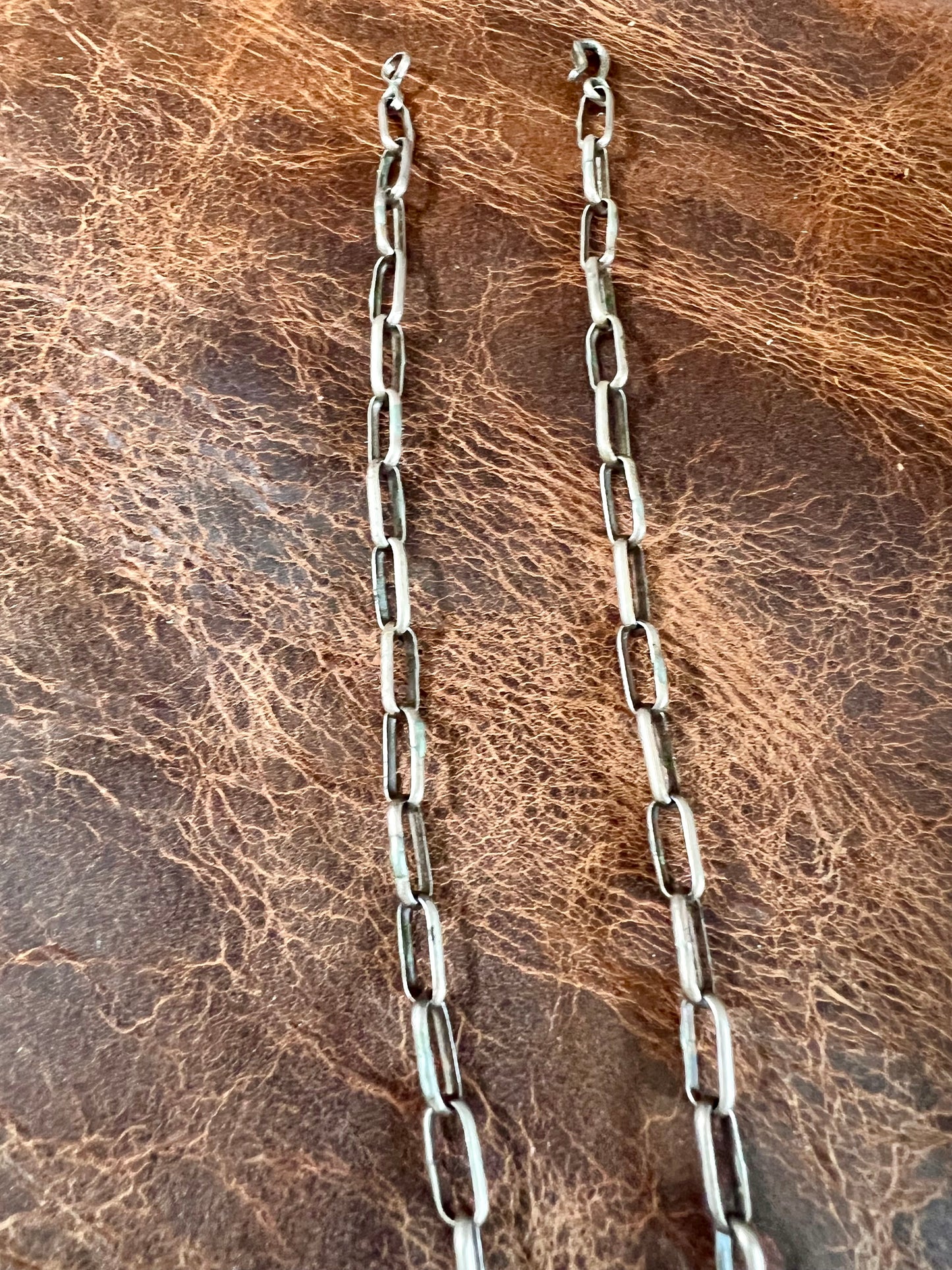 Vintage Zuni Handmade by Vernon Wallace. Turquoise Petit Point Cluster Necklace & Earring Set