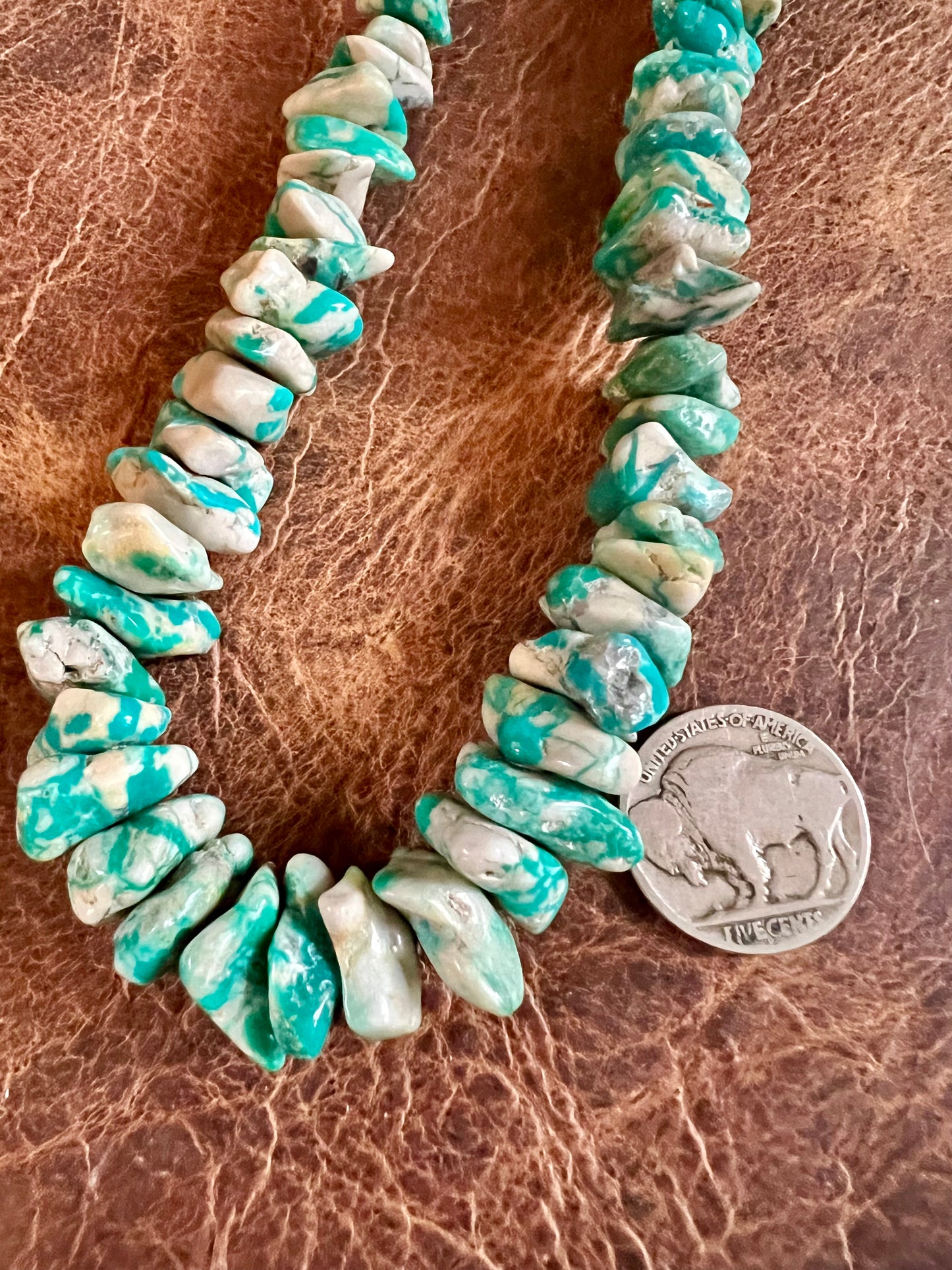 RARE!! Chunky Fox Turquoise Nugget Necklace 18”