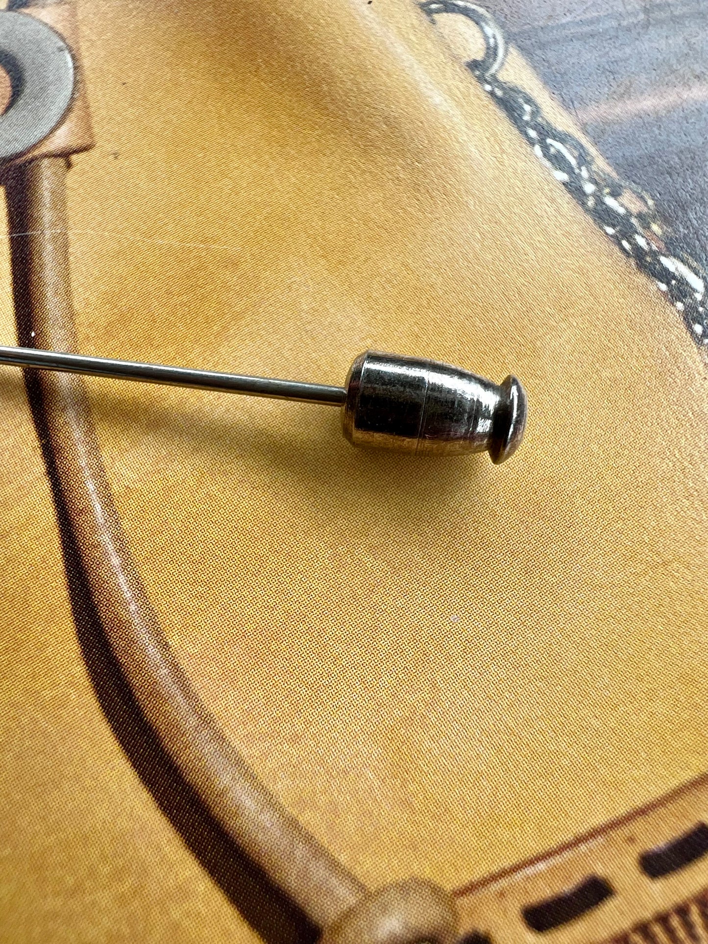 Vintage 1940’s Sterling & Malachite Hat Pin