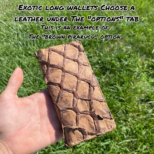 Exotic Long Wallets, Choose your leather!