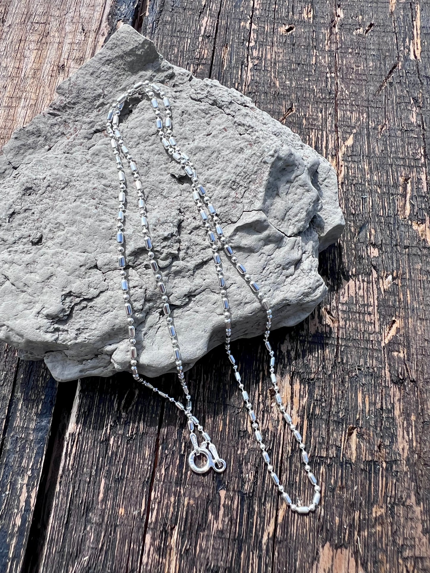 Sterling High-shine 1+1 Chain Necklace 20”