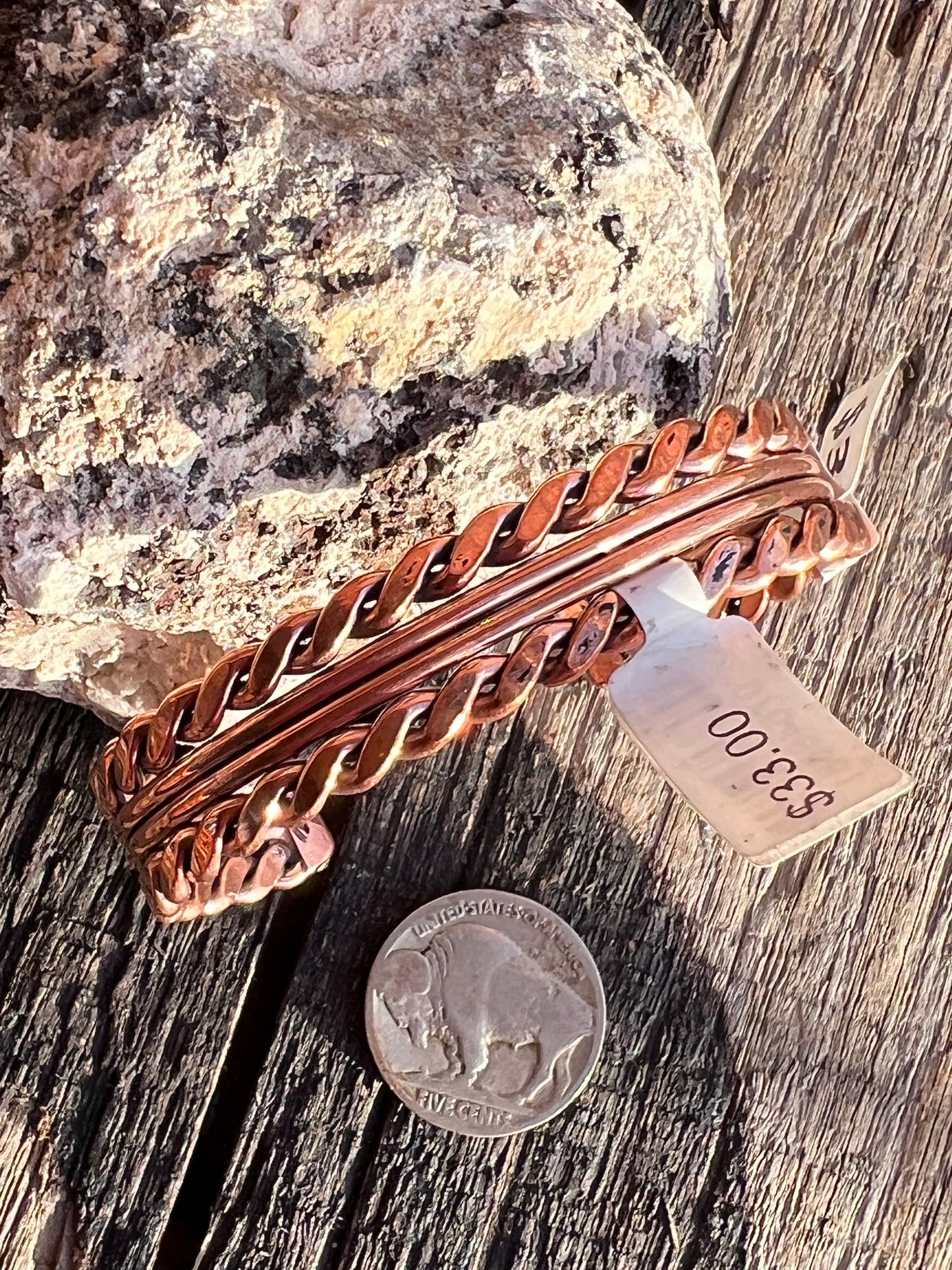 Handmade Copper Cuff Sz 6