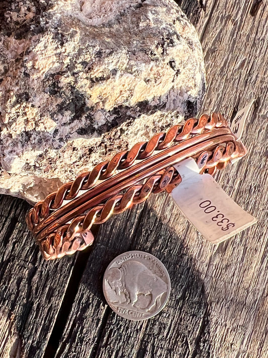 Handmade Copper Cuff Sz 6