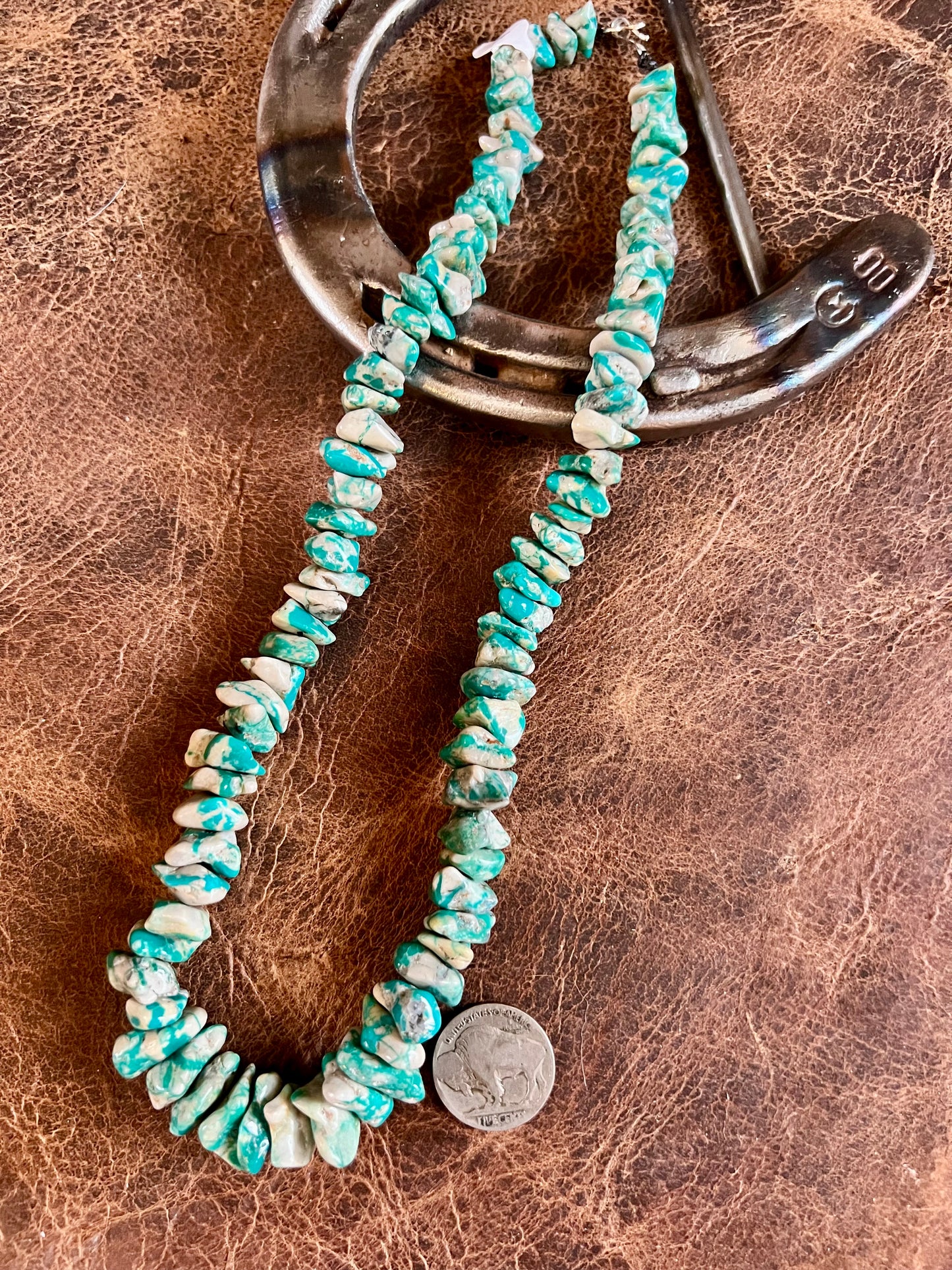 RARE!! Chunky Fox Turquoise Nugget Necklace 18”