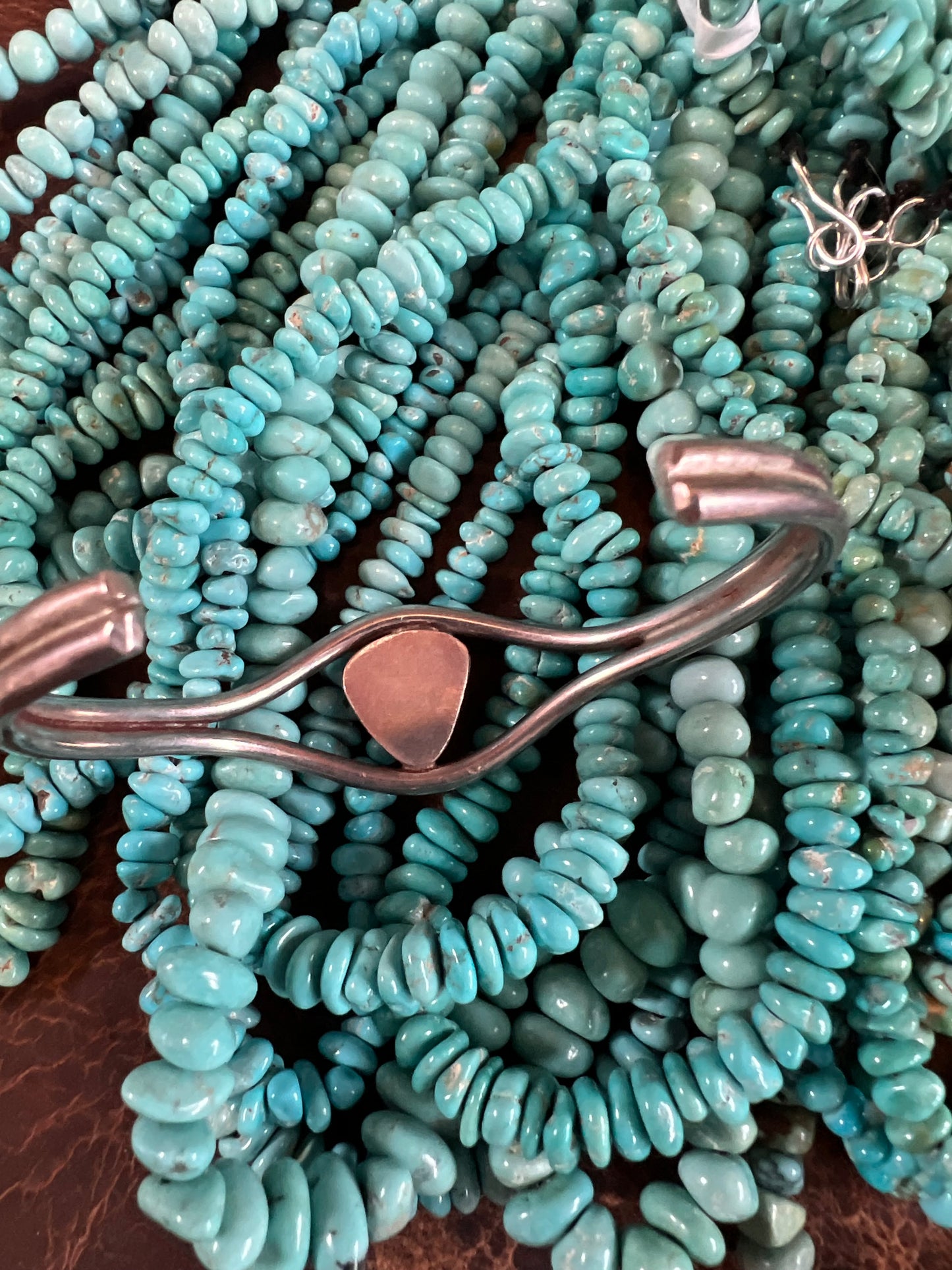 Vintage Handmade Sterling Silver & Dry Creek Turquoise Cuff Bracelet Sz 6.25”