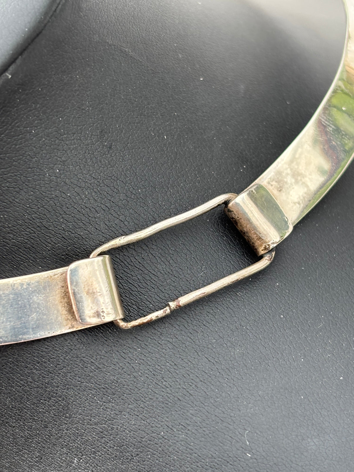 Vintage Sterling Silver Collar Necklace 17”