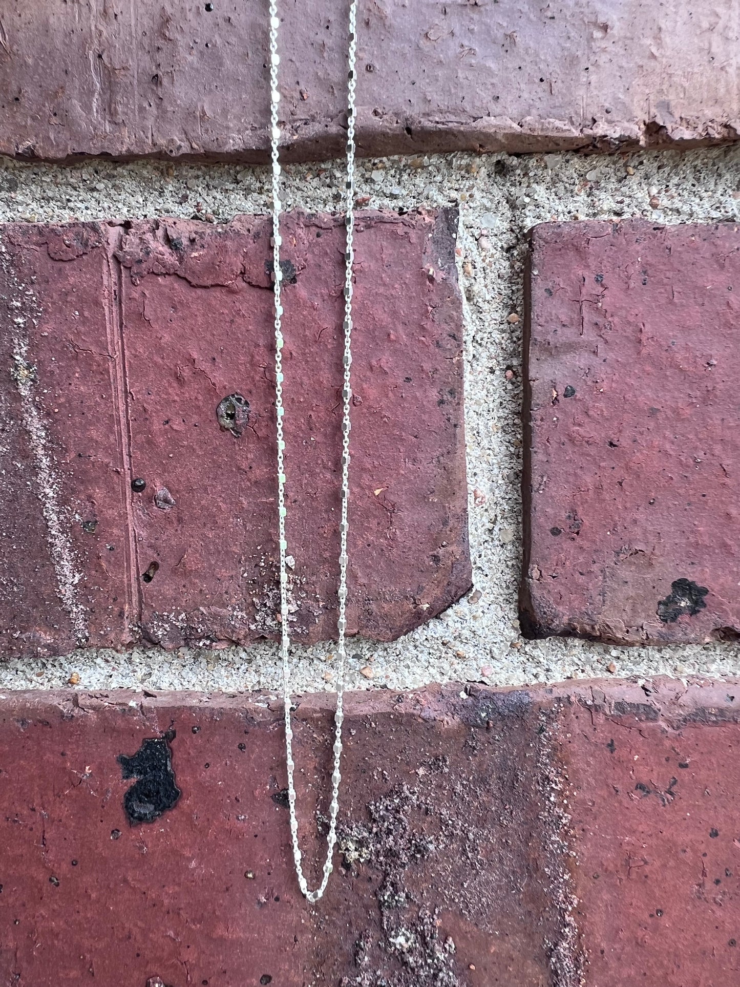 Sterling Silver Dainty Mirror Chain (made in Italy)18”