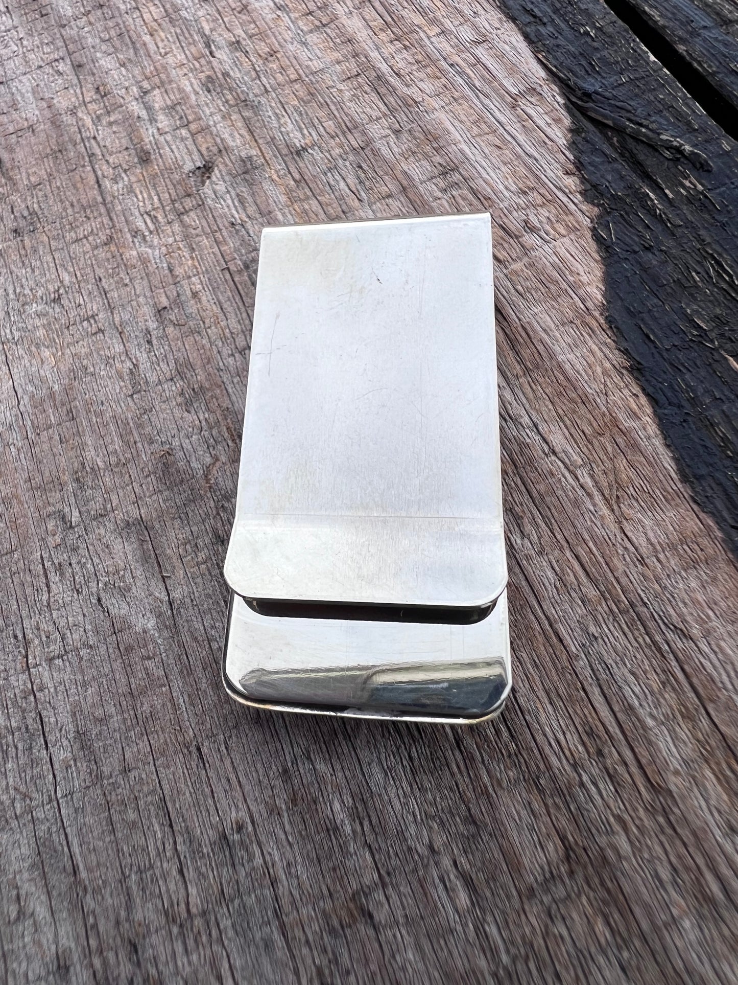 Native American Handmade by Bertha Begay- Sterling Money Clip 2”x 1”