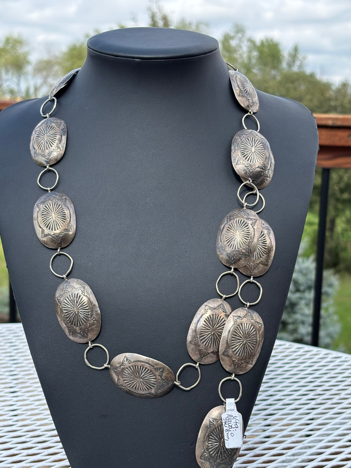 Vintage Native Handmade Concho Belt/Lariat Necklace 36”