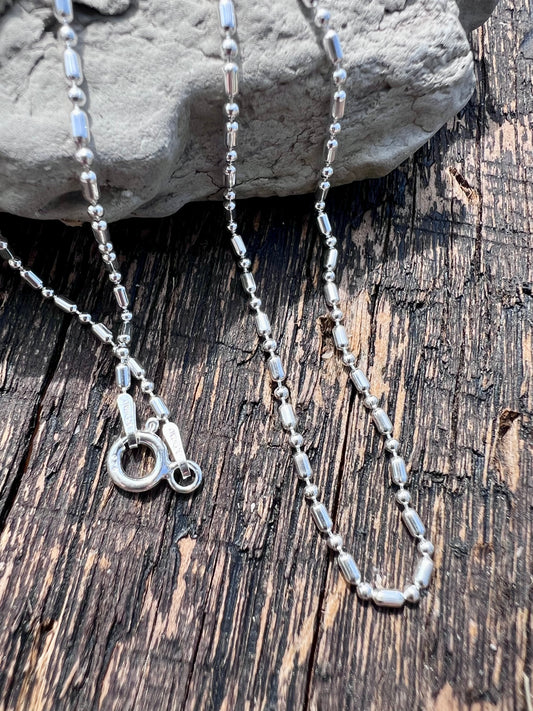 Sterling High-shine 1+1 Chain Necklace 20”