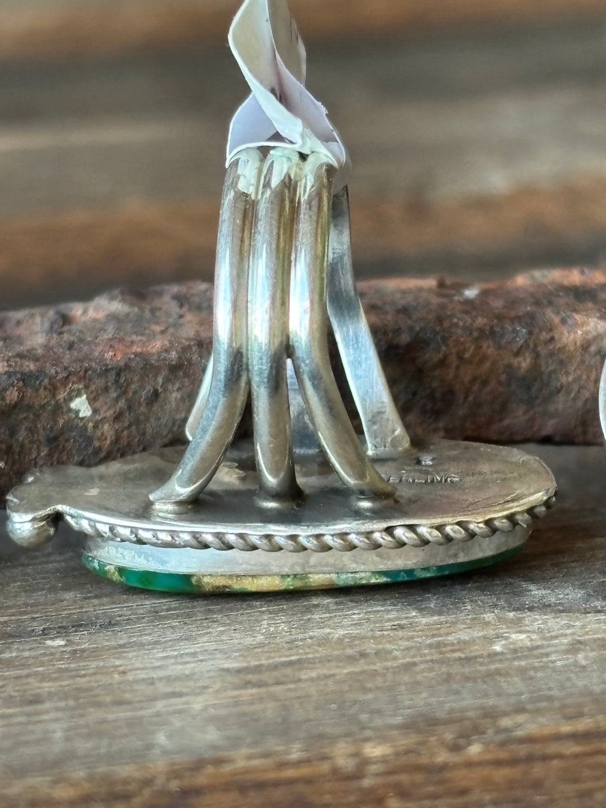 Sonoran Gold Turquoise & Sterling Silver Ring Sz 7- Native Handmade by Randall Endito