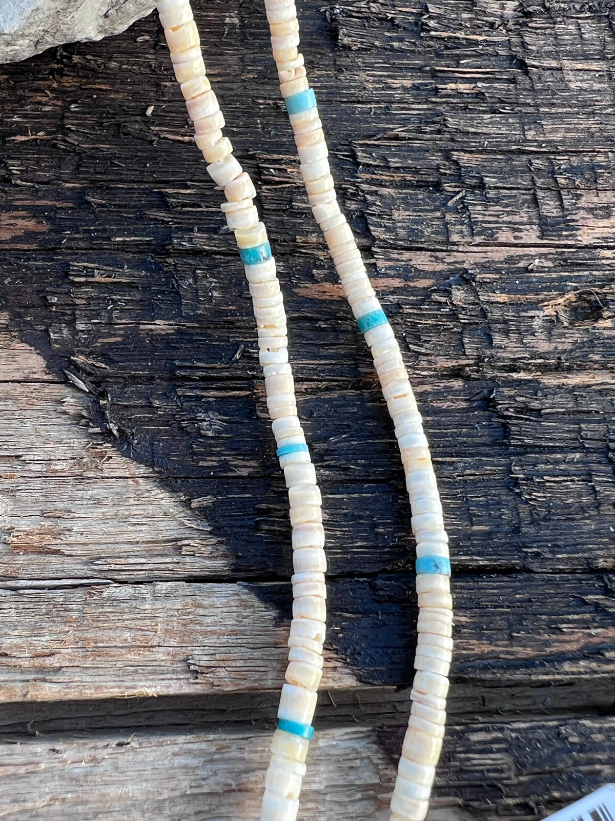Native Tp Native American Handmade by Ramona Bird Turquoise & Shell Heishi 3mm B ...