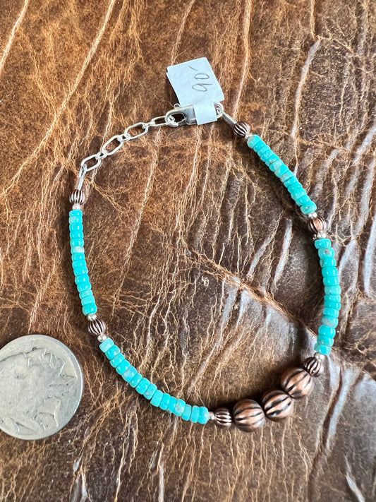 Copper & Campitos Turquoise Bracelet