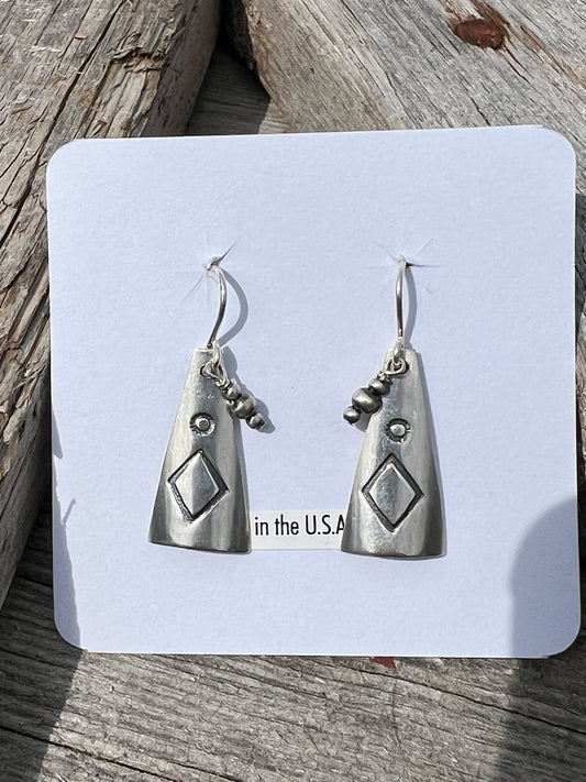 Handmade by Rachel Grace. Sterling Silver Teepee Dangle Earrings