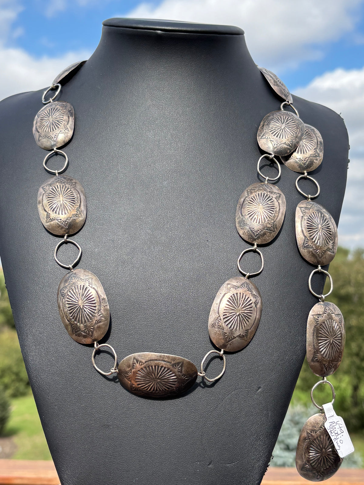 Vintage Native Handmade Concho Belt/Lariat Necklace 36”