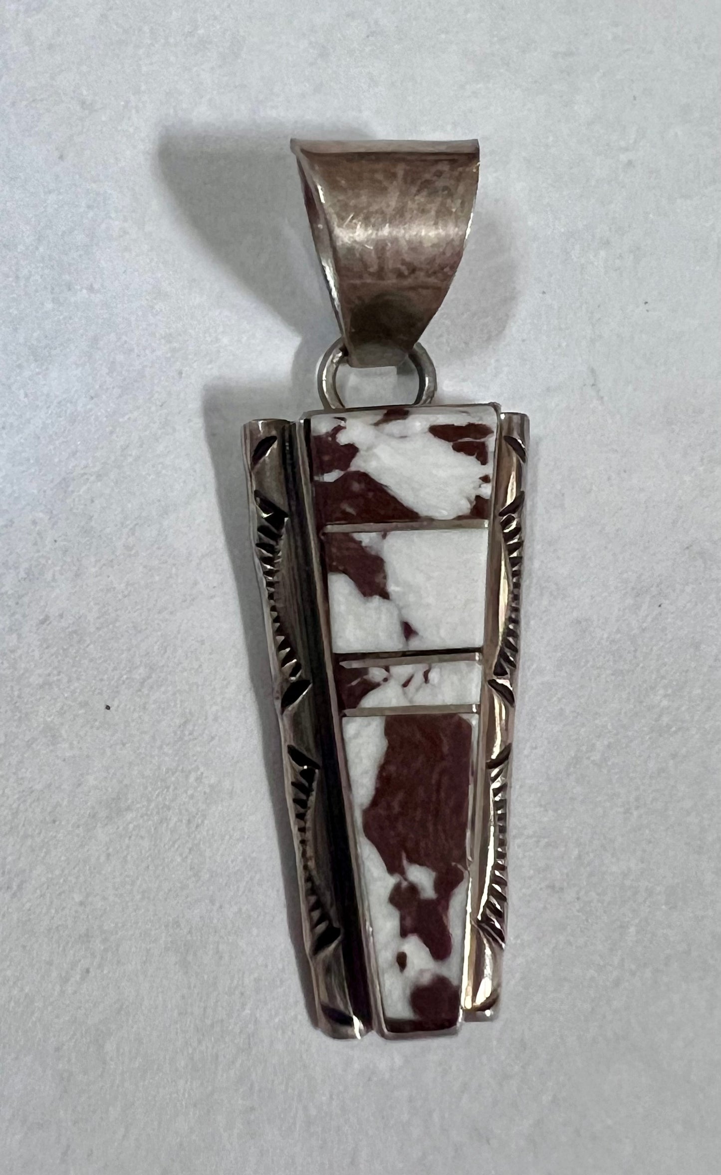 Vintage Native American Handmade Sterling & Wild-horse Pendant 1.5”
