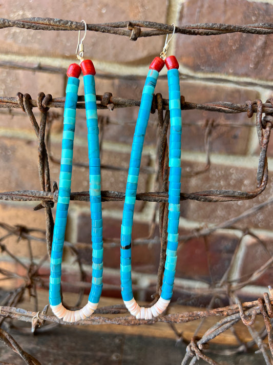 Vintage Kewa Santo Domingo Jacla Earrings 5.5”