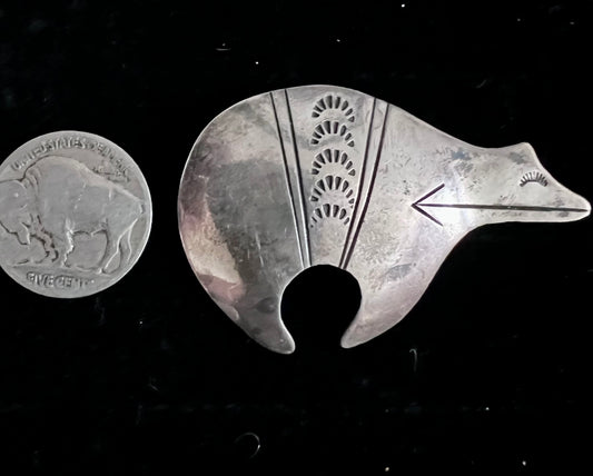 Vintage Navajo Handmade Bear Pin