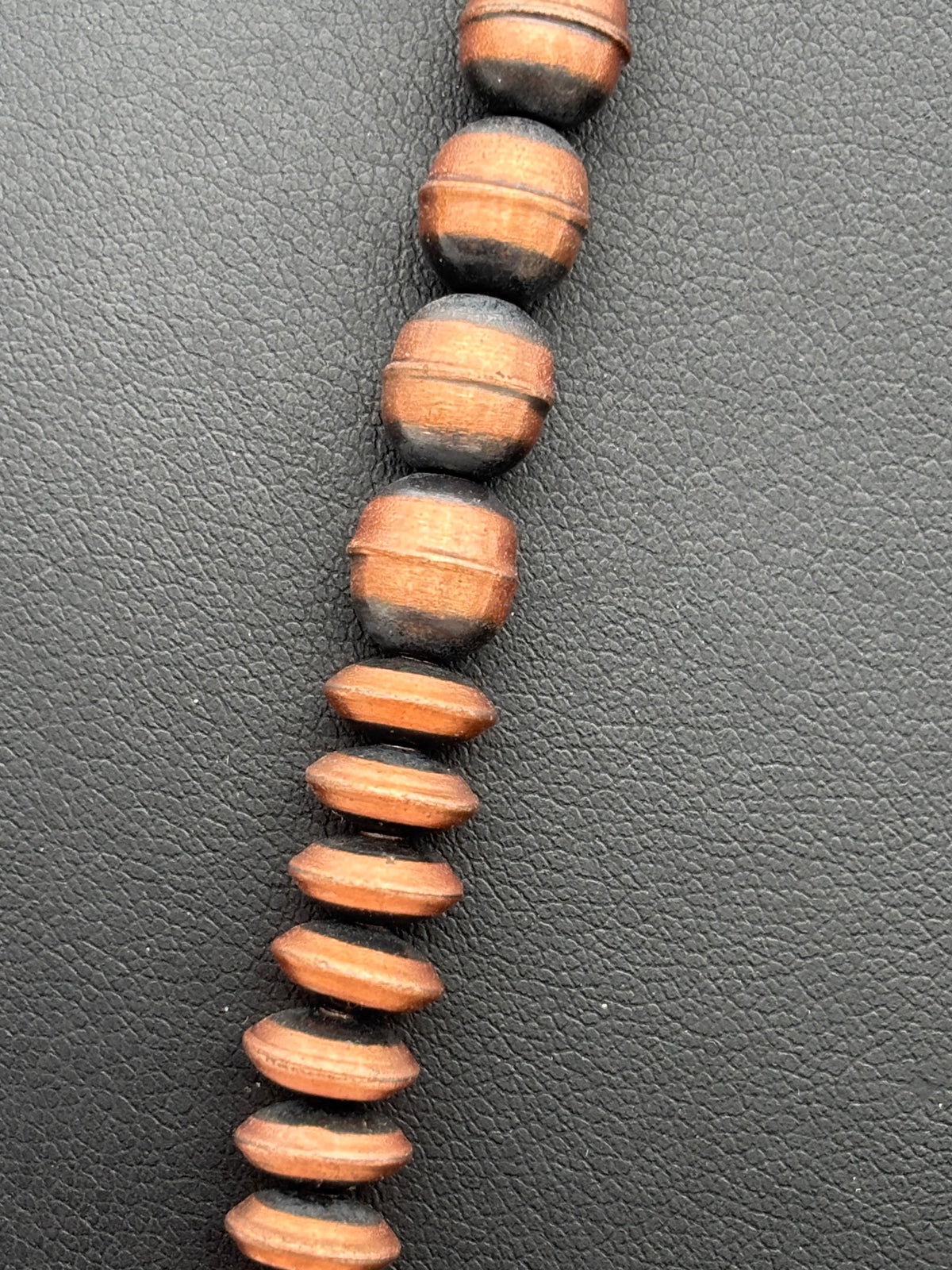Copper Saucer & Round Bead 30” Necklace