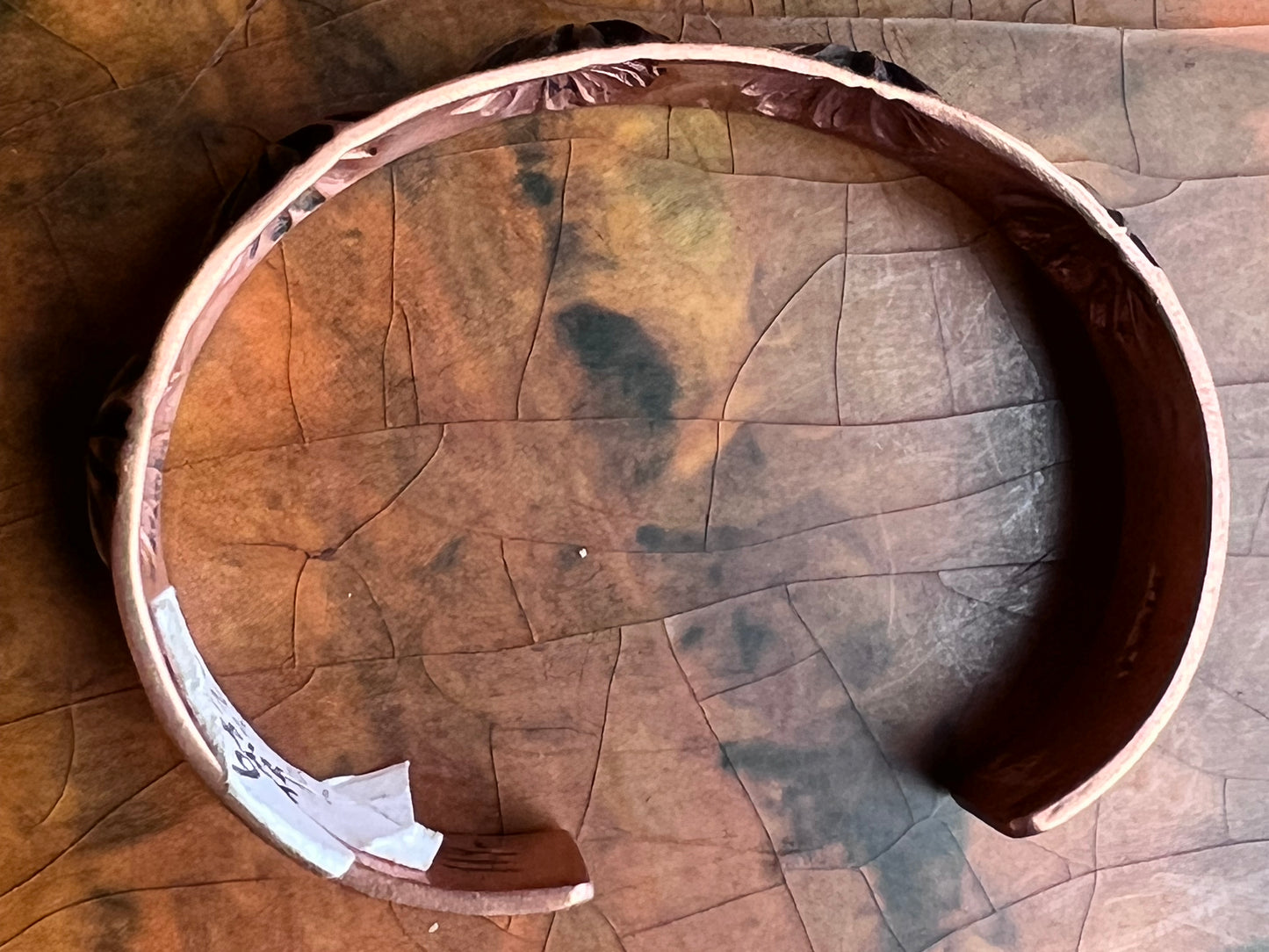 Navajo Handmade by Jerrold Tahe Handmade Copper Star Shot Cuff