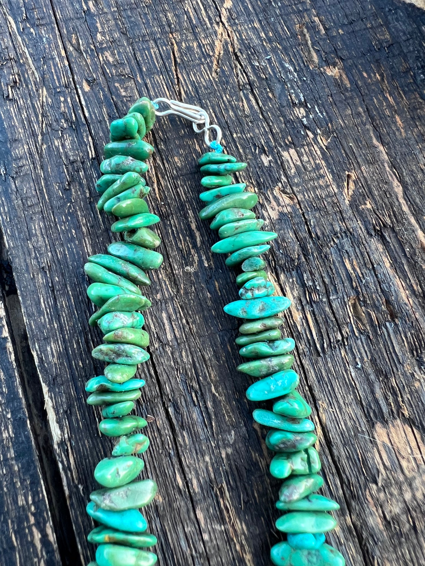 Chunky Sonoran Turquoise & Sterling 17” Necklace