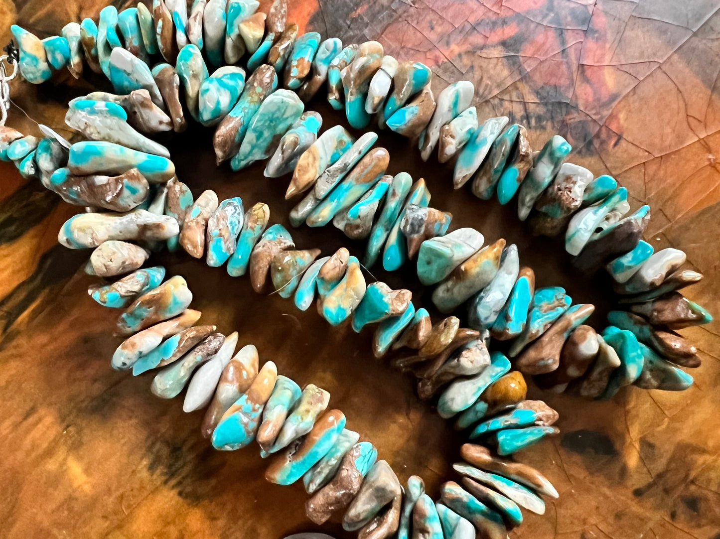 Super Chunky Fox Turquoise Necklace 19”