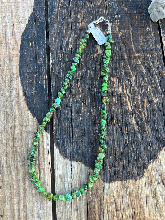 Pixie Turquoise & Sterling 17” Necklace