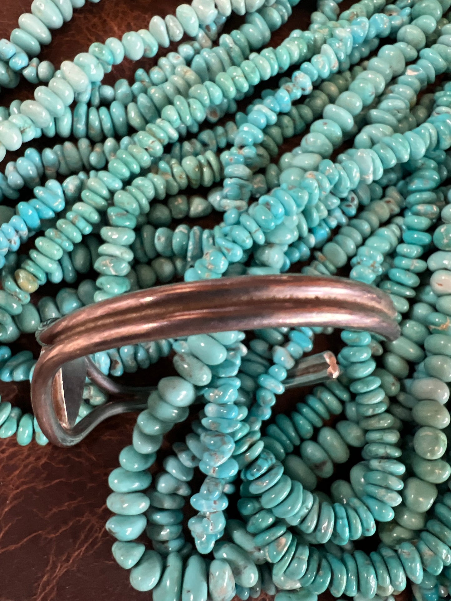 Vintage Handmade Sterling Silver & Dry Creek Turquoise Cuff Bracelet Sz 6.25”