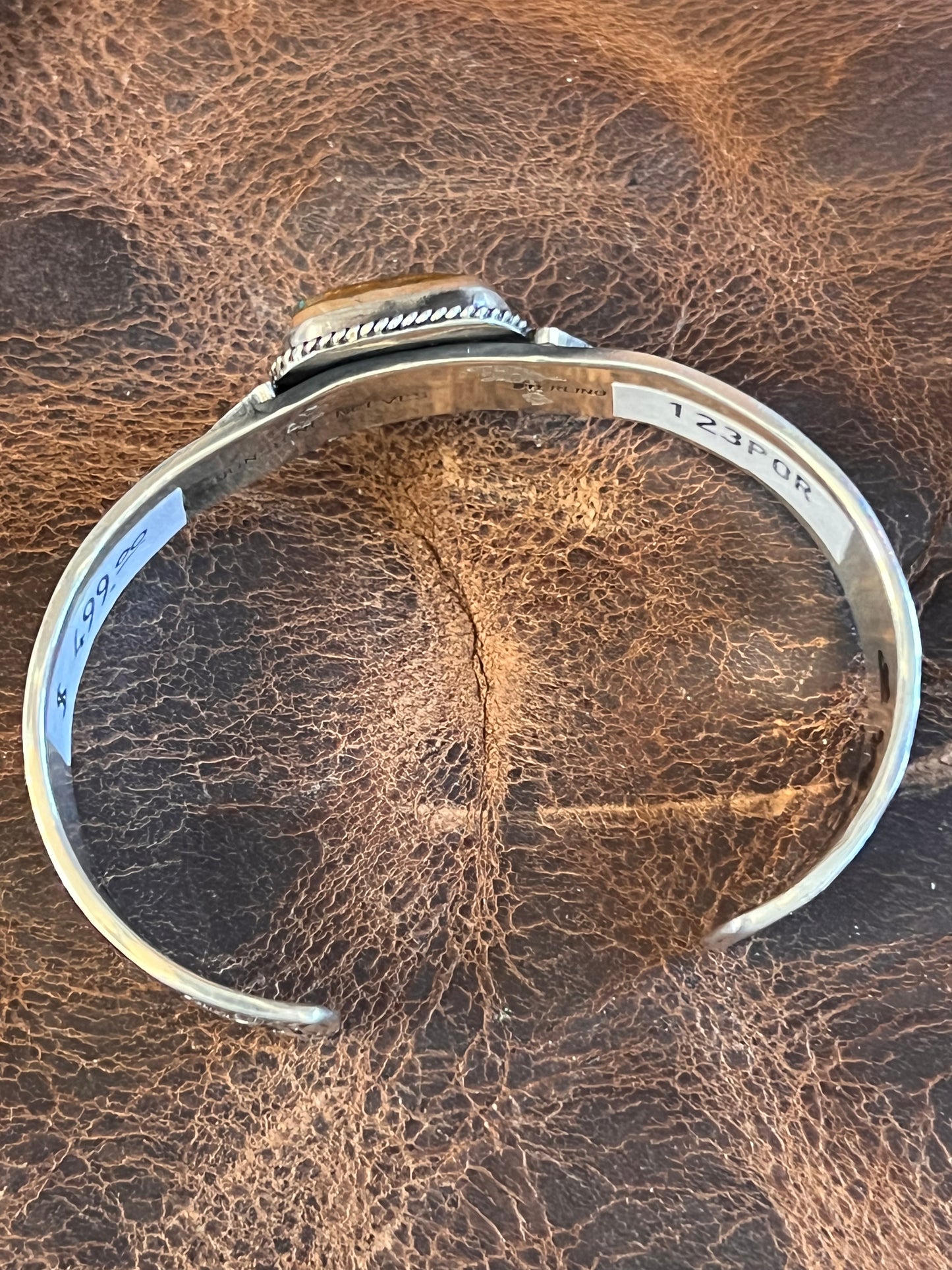 Handmade by Sunshine Reeves. Sterling & Royston Turquoise Cuff Sz 6.5