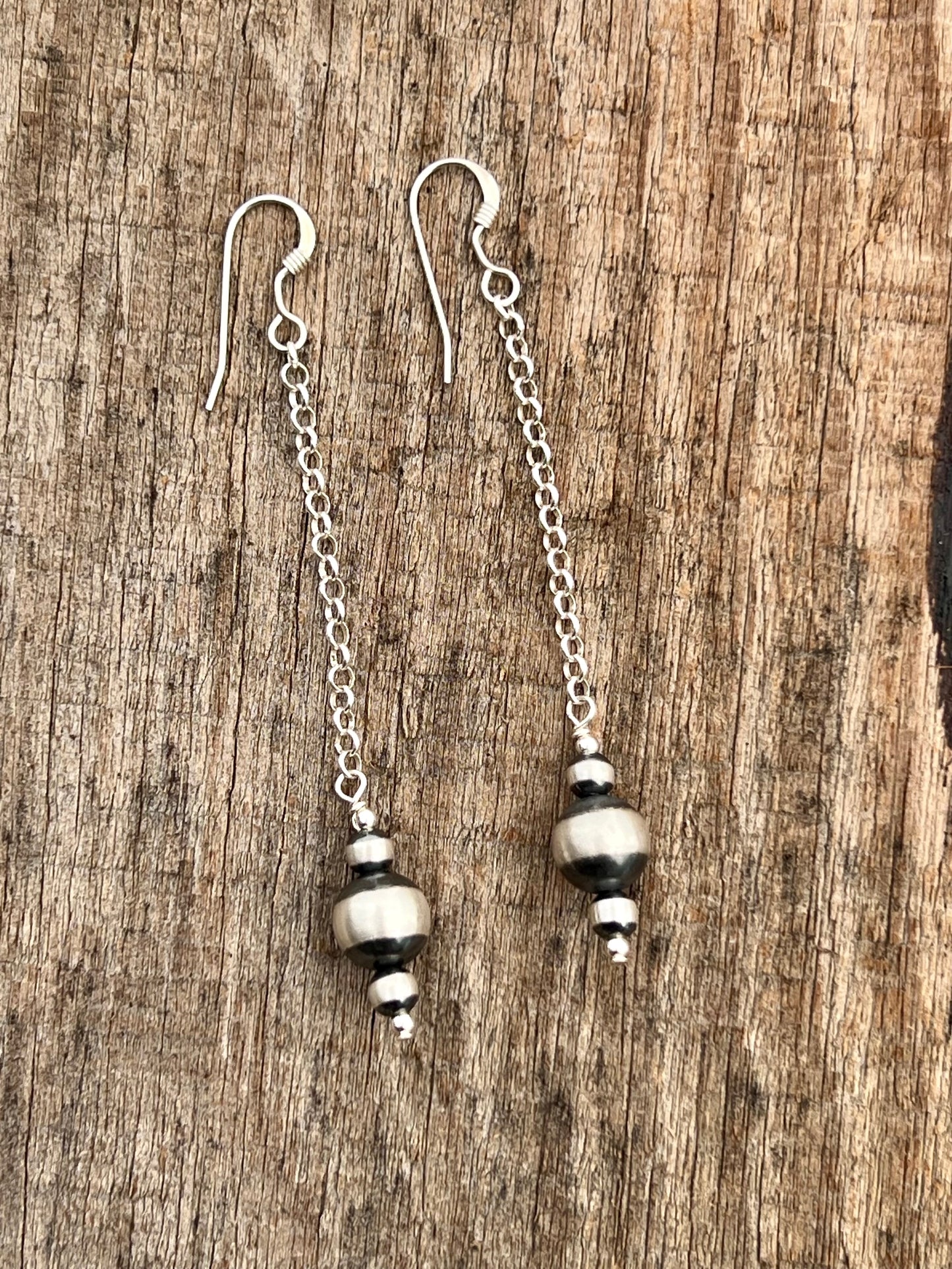 Sterling Silver Dangle Earrings 2.5”