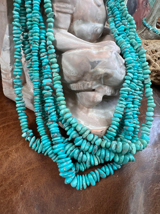 Lone Mountain Turquoise Nugget Single-Strand Necklace 18”