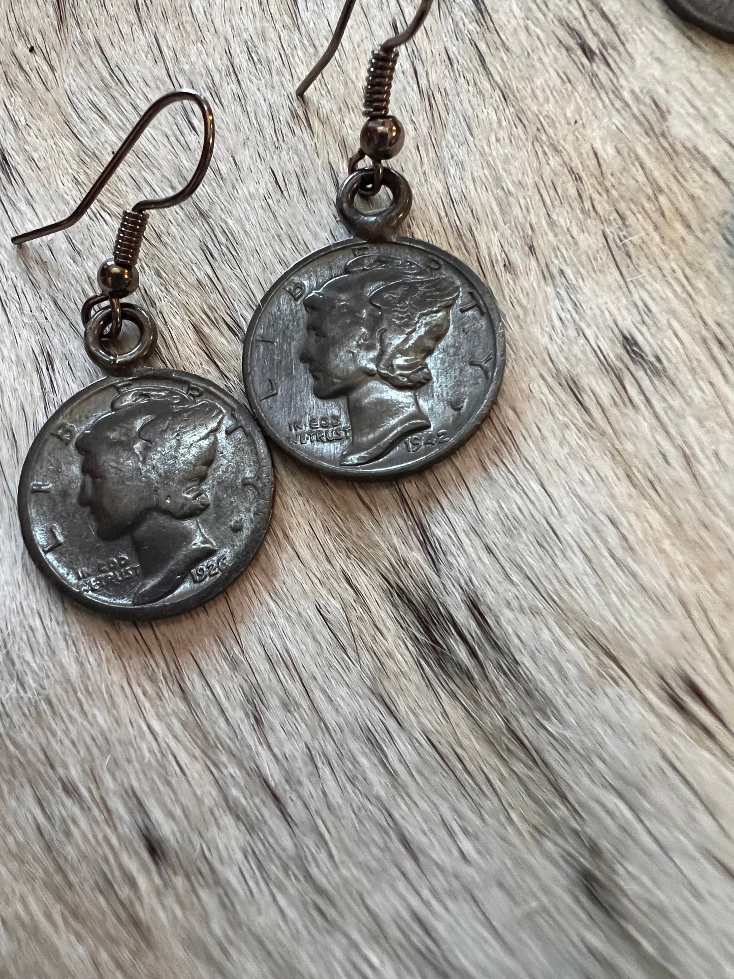 Navajo Handmade by Mekechto Jim. Mercury Dime Squash Necklace Cast Naja with Kingman Turquoise and Earrings Set