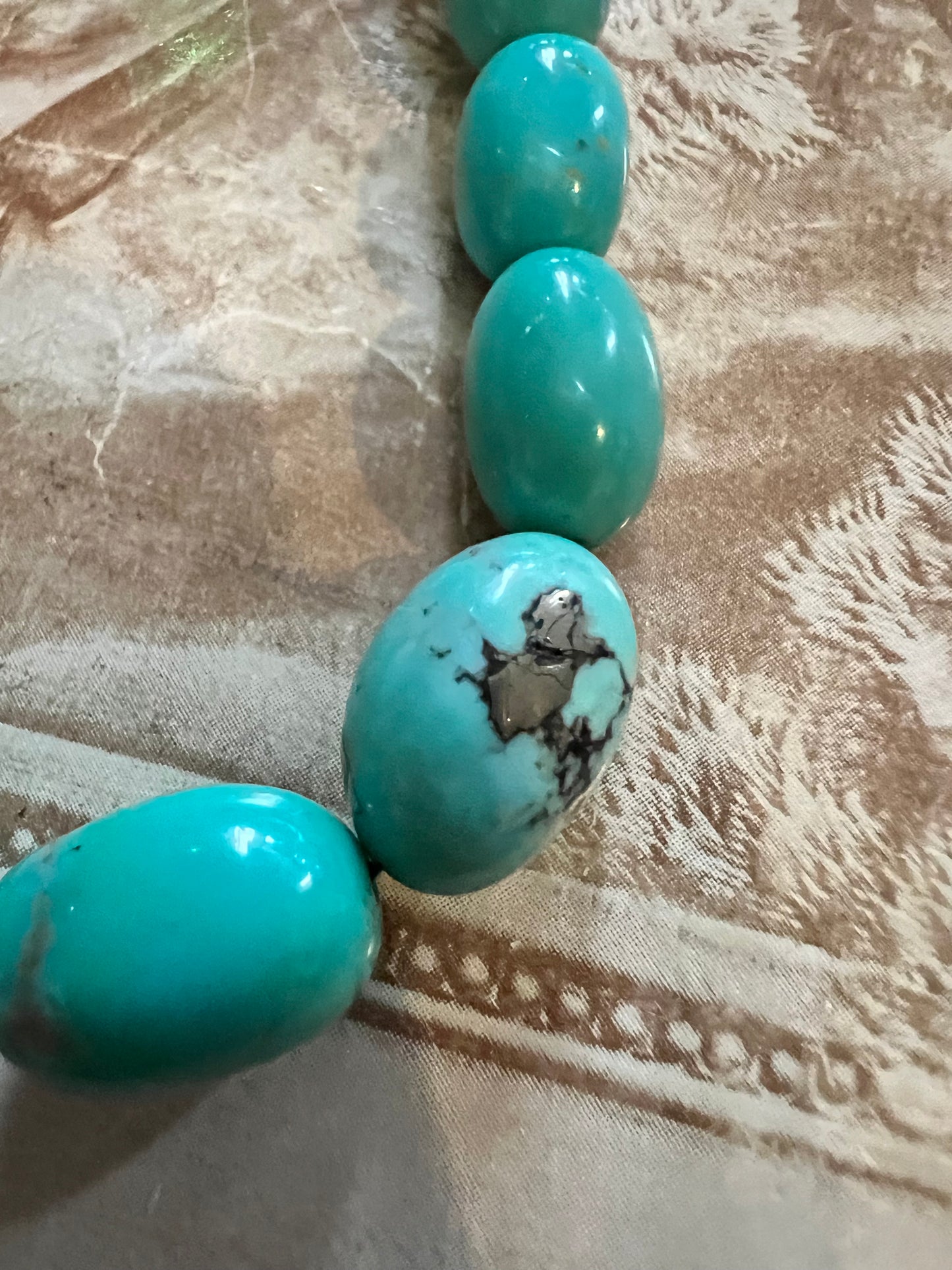 Sonoran Turquoise Bead Necklace 20”