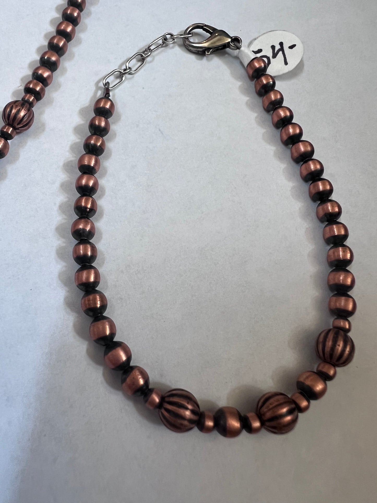 Southwest Copper Beaded  Earrings, Bracelet & Necklace Set