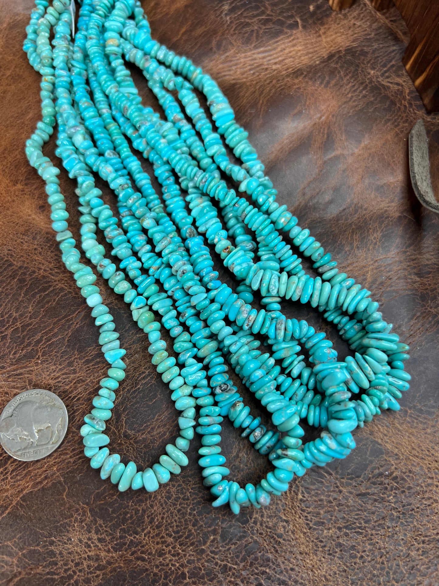 Lone Mountain Turquoise Nugget Single-Strand Necklace 18”